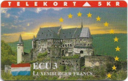 Denmark - TS - Ecu - Luxemburg - TDTP076B - 10.1995, 700ex, Used - Denemarken