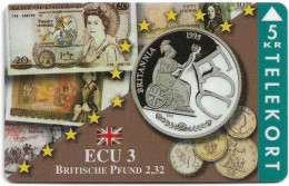 Denmark - TS - Ecu - England - TDTP093B - 10.1995, 1.200ex, Used - Denmark