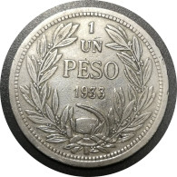 Monnaie Chili - 1933 - 1 Peso - Cile