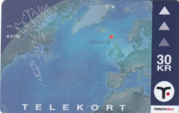 FAROE ISL. - Faroese Map(33), Tirage 15000, 12/00, Used - Färöer I.