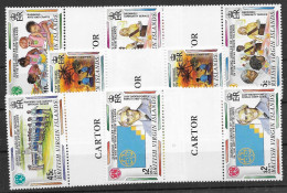 BVI Mnh ** Gutter Pairs Scouts Set - Stamps Alone 18 Euros 1996 - British Virgin Islands