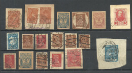 Imperial & Soviet Russia Russland - Small Lot Of Postal Stationery Cut Outs, Mint & Used - Other & Unclassified