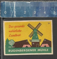 RUGENBERGENER MÜHLE LANDBROT - ALTES DEUTSCHES STREICHHOLZ ETIKETT - OLD MATCHBOX LABEL GERMANY - Boites D'allumettes - Etiquettes