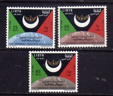 LIBYA LIBIA KINGDOM REGNO 1966 POSTA AEREA AIR MAIL LINEE AEREE AIRLINES SERIE SET MNH - Libye