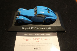 BUGATTI 57SC  ATLANTIC 1938 ATLAS VOITURES MYTHIQUES AVEC BOITE NOTICE ET CERTIFICAT NBO 1/43 TTB - Other & Unclassified