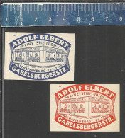 WEINE SPIRITUOSEN ADOLF ELBERT - ASCHAFFENBURG -  ALTES DEUTSCHES STREICHHOLZ ETIKETTEN - OLD MATCHBOX LABELS GERMANY - Boites D'allumettes - Etiquettes