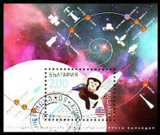 BULGARIA - 2016 - Chimpanzee Ham A été Le Premier Primate à Voler Dans L'espace  - Bl Used - Used Stamps