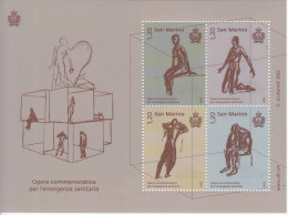 2022 San Marino Commemorative Work For The Health Emergency  Souvenir Sheet MNH @ BELOW FACE VALUE - Ungebraucht