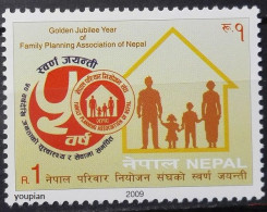 Nepal 2009, Golden Jubilee Year Of Family Planning Association Of Nepal, MNH Single Stamp - Nepal