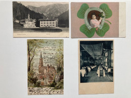 Germany LOT (four Postcards) Wildbad Kreuth Berlin Weinhaus "Rheingold" Freiburg Glamour - Collections & Lots