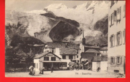 ZXO-15 RARE Saas-Fee Place Du Village. ANIME. Rossier 791  Circulé 1910 - Saas-Fee