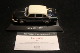 TATRA 603 1957 ATLAS VOITURES MYTHIQUES AVEC BOITE PLAQUE ET CERTIFICAT NBO 1/43 TTB - Altri & Non Classificati