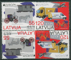Lettland 2013 Europa CEPT Postfahrzeuge Kehrdruckpaar 861/62 KD Postfrisch - Lettonie