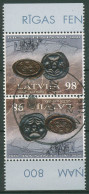 Lettland 2011 Münzen Rigaer Pfennig Kehrdruckpaar 808 KD Gestempelt - Lettonie