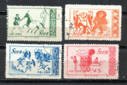 China Chine : (7038) 1953 S6(o) La Grande Mère Patrie (3e Séries), Peintures Murales De Dunhuang SG1593/96 - Used Stamps