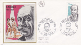 FDC Soie -- 1983 -- André MESSAGER  ---- Cachet  MONTLUCON --03 - 1980-1989