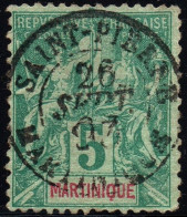 French Colony Martinique Stunning SOTN SON Cancel Postmark 26 September 1893 - Gebraucht