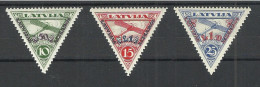 LETTLAND LATVIA 1931 Michel 190 - 192 A * All With Same Wm Position - Normal Vertical - Lettonie