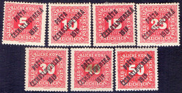 CZECHOSLOVAKIA - AUSTRIA - OVPT. Mi. 80 Or 88 - *MLH - 1919 - RARE - Ungebraucht