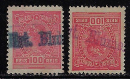 Brazil 1918/… 2 Stamp With Cancel Postmark Est. Blumenau Station Estrada De Ferro Santa Catarina Railway - Cartas & Documentos