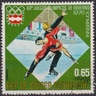 1976 Äquatorial-Guinea ° Mi:GQ 765, Sn:GQ 76-13, Yt:GQ 75-D, Figure-skate, Olympische Winterspiele 1976 - Innsbruck - Guinea Ecuatorial