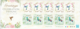 2023 Japan Celebration Greetings Birds GOLD FOIL  Miniature Sheet Of 10 MNH @ BELOW FACE VALUE - Ungebraucht