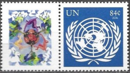 United Nations UNO UN Vereinte Nationen New York 2006 Greetings Mi.No.1032 Label MNH ** Neuf - Ungebraucht