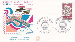 FDC  -- 1974 --Journée Du Timbre --Centre De Tri Automatique..  Cachet  ORLEANS - 45 - 1970-1979