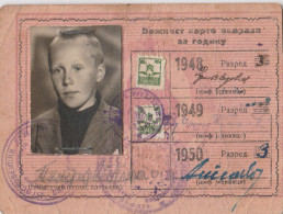 Transportation Ticket - Season Ticket - Yugoslav Railways 1948/1949/1950 - Europe