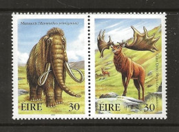 Ireland 1999 Gnimals Extinct In Ireland. Mammoth, European Giant Deer   Mi 1184-1185 MNH(**) - Unused Stamps