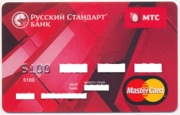 RUSSIA - RUSSIE - RUSSLAND RUSSIAN STANDARD BANK MTC MASTERCARD BANK CARD EXPIRED - Tarjetas De Crédito (caducidad Min 10 Años)