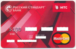 RUSSIA - RUSSIE - RUSSLAND RUSSIAN STANDARD BANK MTC MASTERCARD BANK CARD EXPIRED - Credit Cards (Exp. Date Min. 10 Years)