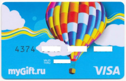 RUSSIA - RUSSIE - RUSSLAND GOLD CROWN BALLOON VISA BANK CARD EXPIRED - Credit Cards (Exp. Date Min. 10 Years)