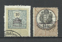 UNGARN HUNGARY Revenue Tax Steuermarken , 2 Stamps, O - Fiscali