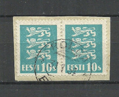 ESTLAND ESTONIA 1934 O KOLGA Michel 79 As Pair - Estland