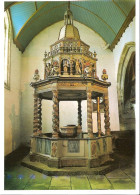 CPM  FINISTERE - LAMPAUL GUIMILIAU - LE BAPTISTERE DE 1650 AVEC LE BAPTEME DU CHRIST ET LES STATUES DES 12 APOTRES - Lampaul-Guimiliau