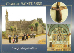 CPM  FINISTERE - LAMPAUL GUIMILIAU - CHAPELLE SAINTE ANNE - PARDON ANNUEL TRADITIONNEL - CHRIST DE GLOIRE RETABLE CLASSE - Lampaul-Guimiliau