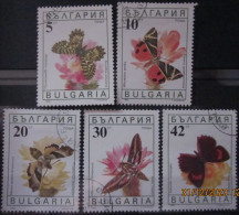 BULGARIA 1990 ~ S.G. 3699 - 3703, ~ BUTTERFLIES AND MOTHS. ~  VFU #02913 - Used Stamps