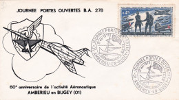 1970 -Cachet Commémoratif-AMBERIEU EN BUGEY--01--avion-- " 60° Anniv Activité Aéronautique --timbre  Normandie-Niemen - Gedenkstempels