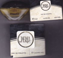 Lot De 2 Miniature Vintage Parfum - La Perla  - EDT Pleine Avec Boite 8ml & Tube Plein  2ml - Miniaturen Flesjes Dame (met Doos)