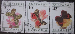 BULGARIA 1990 ~ S.G. 3699, 3700 & 3703, ~ BUTTERFLIES AND MOTHS. ~  VFU #02959 - Usados