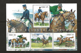 Ireland 1998 Equestrian Sport  Horses, Riding, .  MI Bloc 27 MNH(**) - Unused Stamps