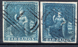 BARBADOS, Michel No.: 2xa USED, Cat. Value: 395€ - Barbados (...-1966)