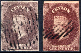 CEYLON, Michel No.: 6ya/b USED, Cat. Value: 950€ - Ceylon (...-1947)