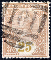 CEYLON, Michel No.: 97b USED, Cat. Value: 100€ - Ceilán (...-1947)