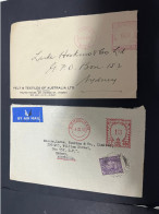 17-2-2024 (4 X 29) Australia Cover X 2 - 1950's (with Advertising) 1 From UK To Australia (underpaid And Taxed) - Brieven En Documenten