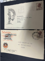 17-2-2024 (4 X 29) Australia Cover X 2 - 1950's (with Advertising) Both O.H.M.S (with Perforated Stamps) - Brieven En Documenten
