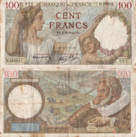 France / 100 Francs / 1941 / P-94(a) / VF - 100 F 1939-1942 ''Sully''
