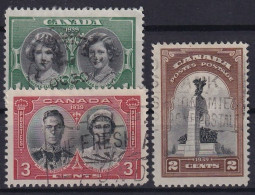CANADA 1939 - Canceled - Sc# 246-248 - Usados