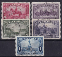 CANADA 1935 - Canceled - Sc# 223-227 - Used Stamps